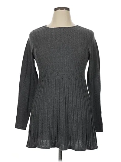 Pre-owned Daisy Fuentes Pullover Sweater In Gray