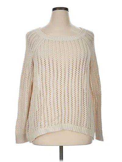 Pre-owned Daisy Fuentes Pullover Sweater In Ivory