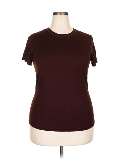 Pre-owned Daisy Fuentes Short Sleeve T-shirt In Burgundy