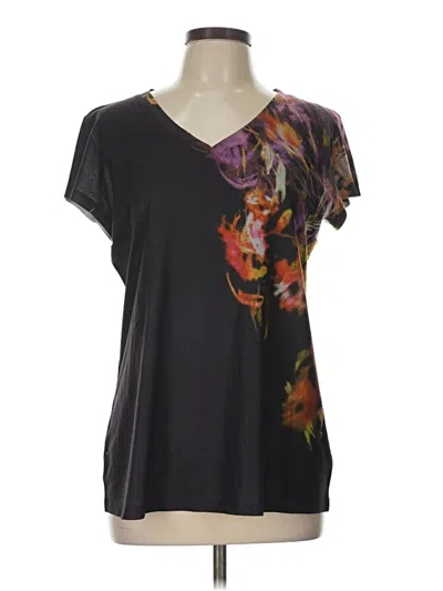 Pre-owned Daisy Fuentes Short Sleeve T-shirt In Black
