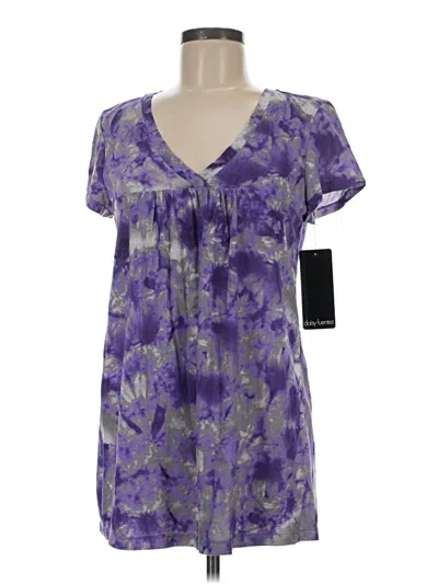 Pre-owned Daisy Fuentes Short Sleeve T-shirt In Purple