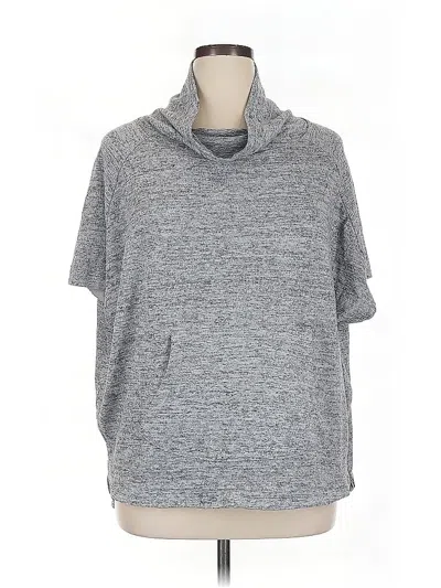 Pre-owned Daisy Fuentes Short Sleeve Turtleneck In Gray