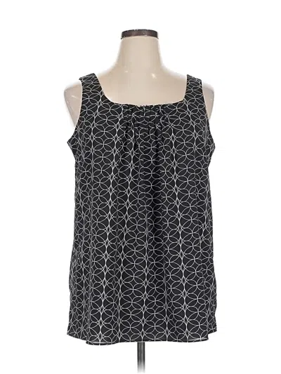Pre-owned Daisy Fuentes Sleeveless Blouse In Black