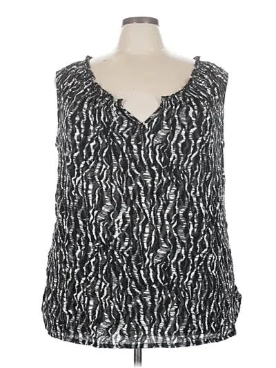 Pre-owned Daisy Fuentes Sleeveless Blouse In Black