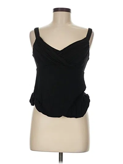 Pre-owned Daisy Fuentes Sleeveless Blouse In Black