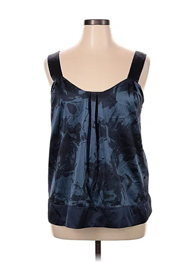 Pre-owned Daisy Fuentes Sleeveless Blouse In Blue
