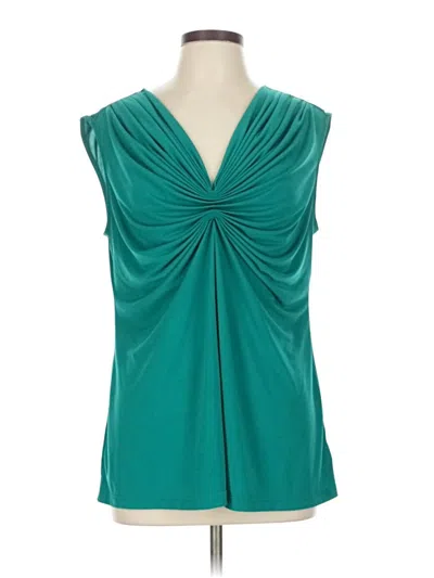 Pre-owned Daisy Fuentes Sleeveless Blouse In Blue