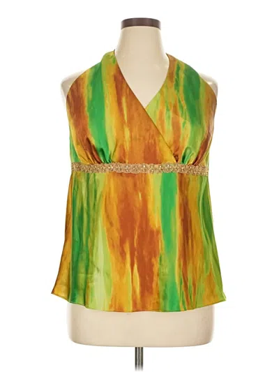 Pre-owned Daisy Fuentes Sleeveless Blouse In Green