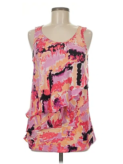 Pre-owned Daisy Fuentes Sleeveless Blouse In Pink