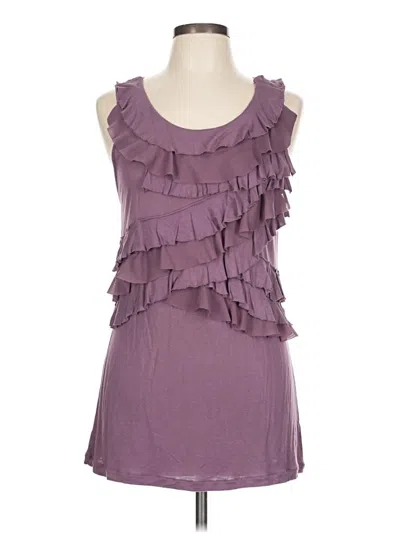 Pre-owned Daisy Fuentes Sleeveless Blouse In Purple