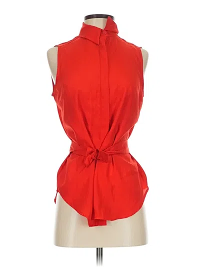 Pre-owned Daisy Fuentes Sleeveless Blouse In Red