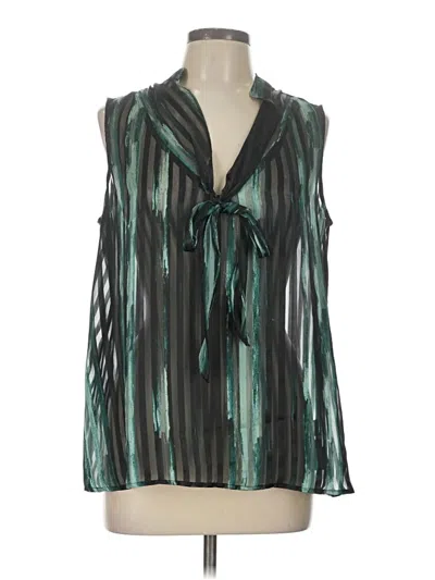 Pre-owned Daisy Fuentes Sleeveless Blouse In Teal