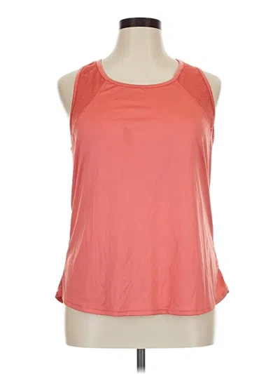 Pre-owned Daisy Fuentes Sleeveless Top Orange Halter Neckline Tops