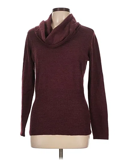 Pre-owned Daisy Fuentes Turtleneck Sweater In Burgundy