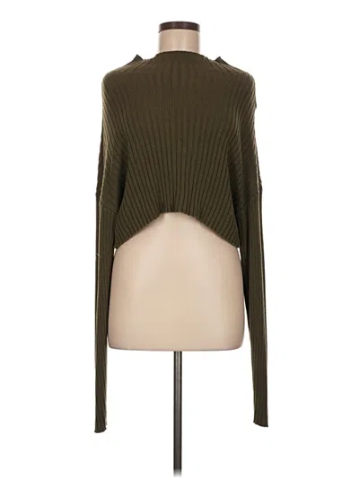 Pre-owned Daisy Fuentes Turtleneck Sweater In Green