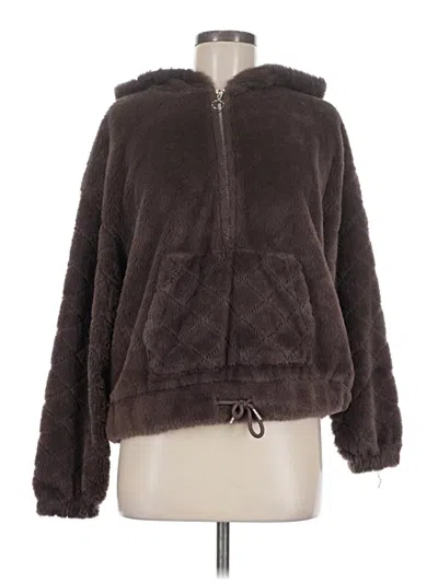 Pre-owned Daisy Fuentes Zip Up Hoodie In Brown
