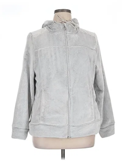 Pre-owned Daisy Fuentes Zip Up Hoodie In Gray