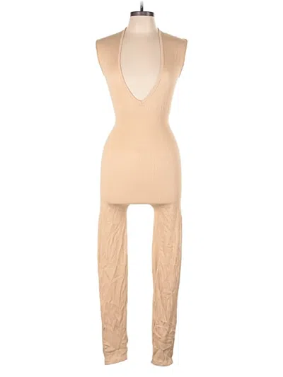 Pre-owned Daisy Jumpsuit In Tan