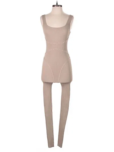 Pre-owned Daisy Jumpsuit In Tan
