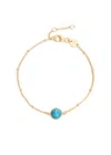 Daisy London Healing Stone 18kt Gold-plated Bracelet In Turquoise