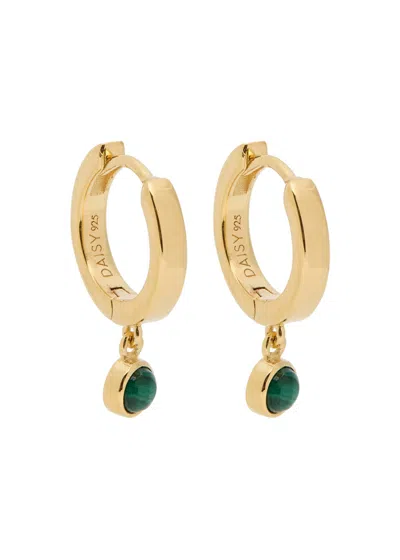 Daisy London Healing Stone 18kt Gold-plated Hoop Earrings