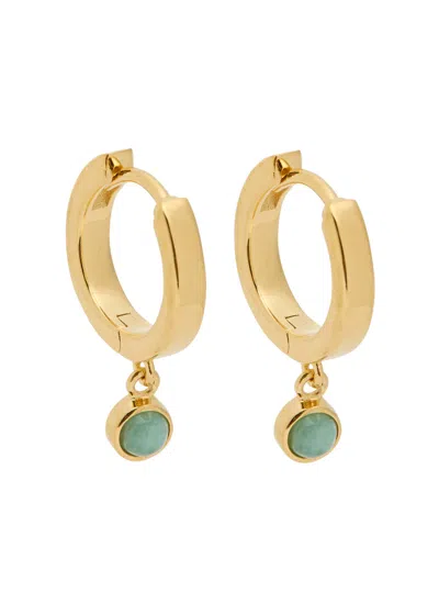 Daisy London Healing Stone 18kt Gold-plated Hoop Earrings