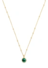 Daisy London Healing Stone 18kt Gold-plated Necklace In Green