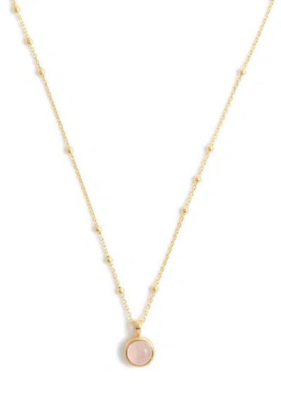 Daisy London Healing Stone 18kt Gold-plated Necklace In Pink