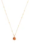 Daisy London Healing Stone 18kt Gold-plated Necklace In Red