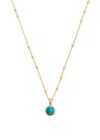 Daisy London Healing Stone 18kt Gold-plated Necklace In Turquoise