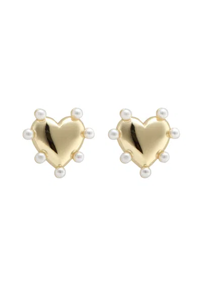 Daisy London Heart 18kt Gold-plated Stud Earrings