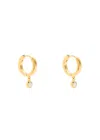 Daisy London Pearl Healing 18kt Gold-plated Hoop Earrings In Pearl