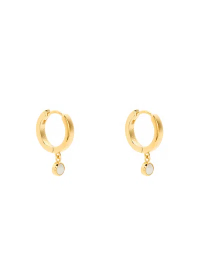 Daisy London Pearl Healing 18kt Gold-plated Hoop Earrings In Yellow