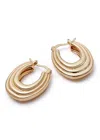 Daisy London X Polly Sayer Chunky Ridge 18kt Gold-plated Hoop Earrings In Gold