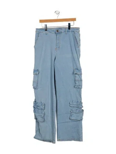 Pre-owned Daisy Low-rise Wide Leg Jeans In Blue
