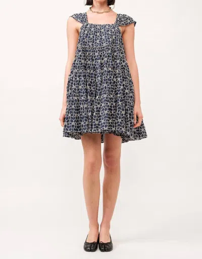 Daisy Minos Mini Dress In Navy In Blue