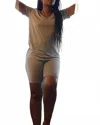 Daisy Mon Short Set In Gray In Gray