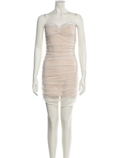 Pre-owned Daisy Nylon Mini Dress In Neutral