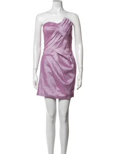 Pre-owned Daisy One-shoulder Mini Dress In Purple