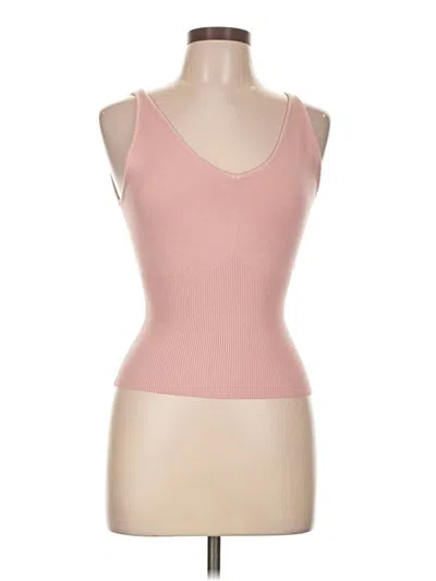 Pre-owned Daisy Sleeveless Top Pink Strapless Neckline Tops