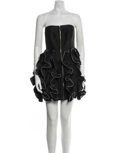 Pre-owned Daisy Strapless Mini Dress In Black