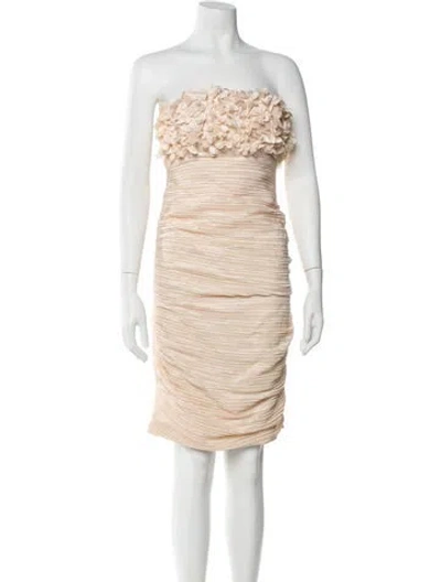 Pre-owned Daisy Strapless Mini Dress In Neutral