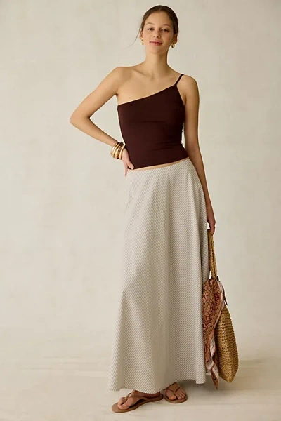 Daisy Street Buttermint Striped Cotton Maxi Skirt In Blue, Women's At Urban Outfitters