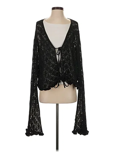 Pre-owned Daisy Street Cardigan Sweater In Black