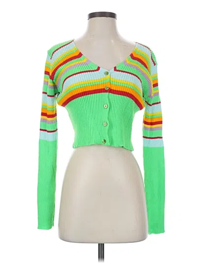 Pre-owned Daisy Street Cardigan Sweater In Green