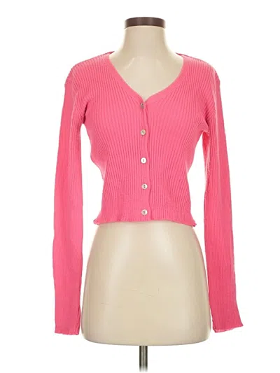 Pre-owned Daisy Street Cardigan Sweater In Pink