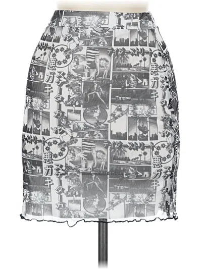 Pre-owned Daisy Street Casual Skirt In Silver