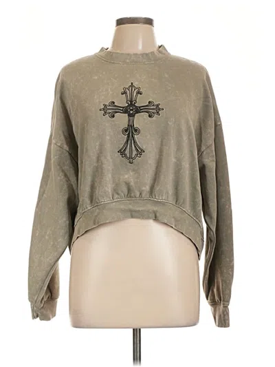 Pre-owned Daisy Street Sweatshirt In Tan