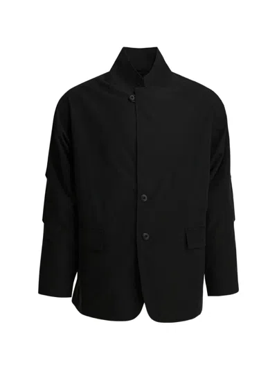 Daiwa Pier39 Button-up Flap-pocket Jacket In Black