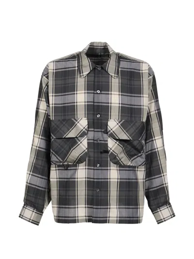 Daiwa Pier39 Check-pattern Flap-pocket Shirt In Black